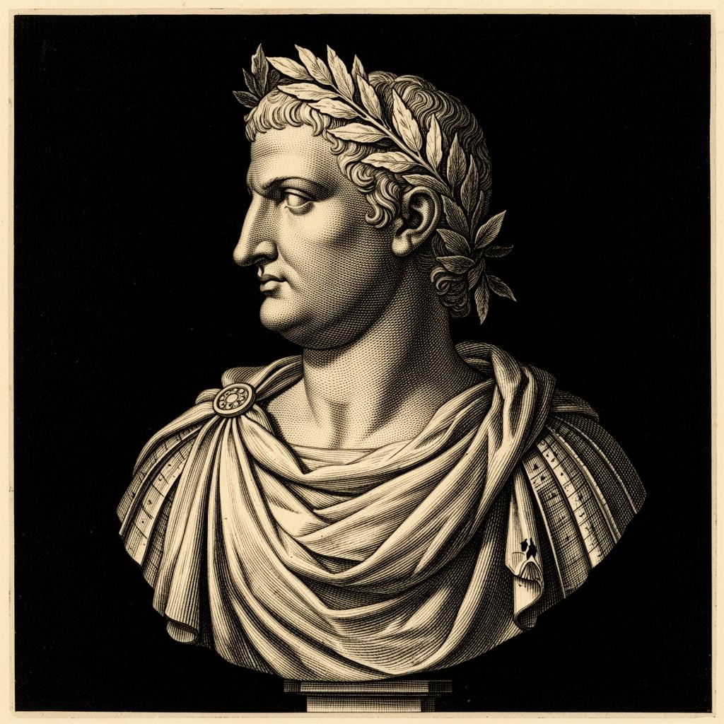 Golden stoic bust
