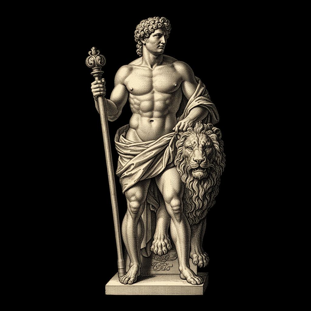 Hercules marble statue